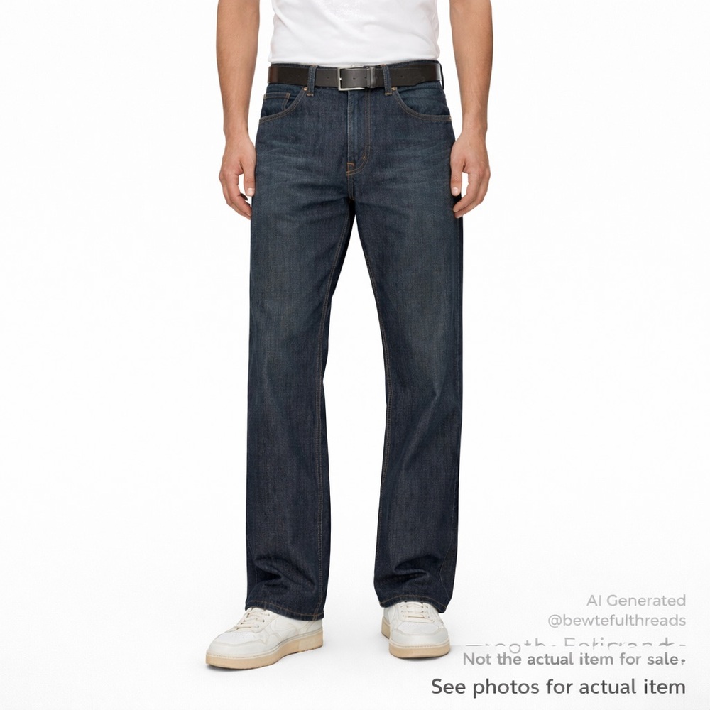 PaperDenim&Cloth 38x32 Dark Wash Straight Leg Jeans Premium Denim